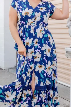 Proud Poppy Clothing Milly Navy Floral Maxi Dress Fashion