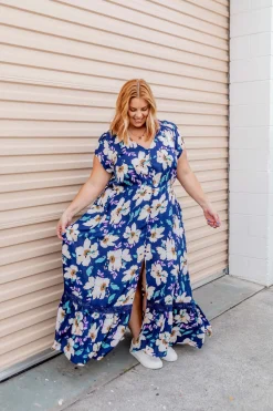 Proud Poppy Clothing Milly Navy Floral Maxi Dress Fashion