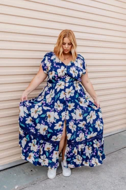 Proud Poppy Clothing Milly Navy Floral Maxi Dress Fashion