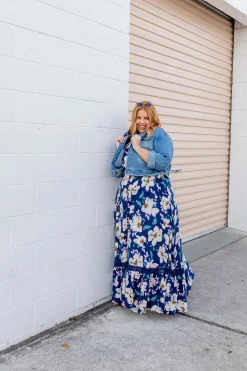 Proud Poppy Clothing Milly Navy Floral Maxi Dress Fashion