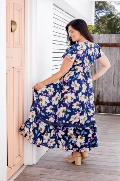 Proud Poppy Clothing Milly Navy Floral Maxi Dress Fashion
