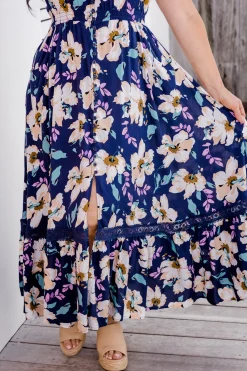 Proud Poppy Clothing Milly Navy Floral Maxi Dress Fashion
