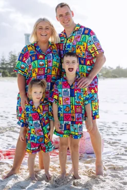 Proud Poppy Clothing Mistletoe Shirt & Shorts Pyjama Set in Christmas Checkers by Kasey Rainbow Outlet