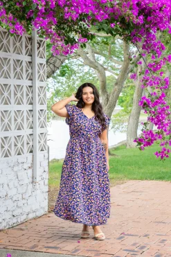 Proud Poppy Clothing Naomi Maxi Dress in Purple Leopard PurpleLeopard Hot