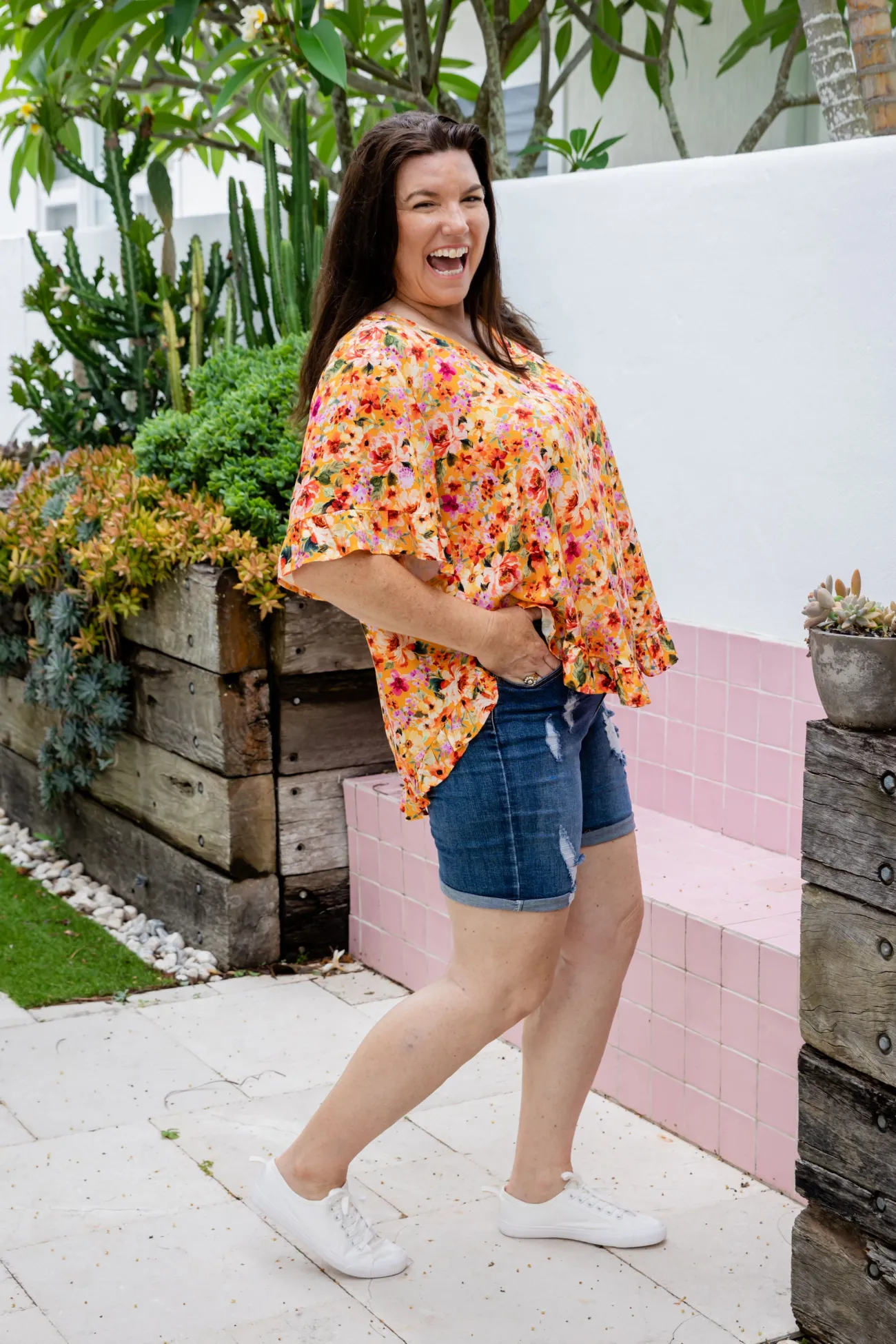 Proud Poppy Clothing Natalie Top in Sunshine Floral SunshineFloral Fashion