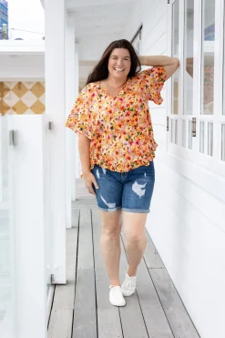 Proud Poppy Clothing Natalie Top in Sunshine Floral SunshineFloral Fashion