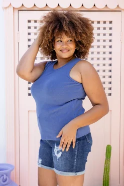 Proud Poppy Clothing NEW Kira Tank in Blue Fashion