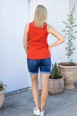 Proud Poppy Clothing NEW Kira Tank in Orange Sale