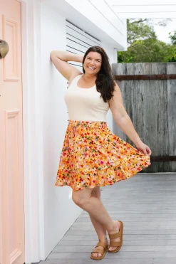 Proud Poppy Clothing Nicole Skirt in Sunshine Floral SunshineFloral Outlet
