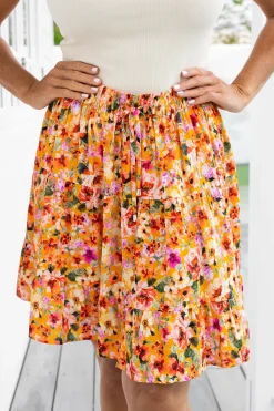 Proud Poppy Clothing Nicole Skirt in Sunshine Floral SunshineFloral Outlet