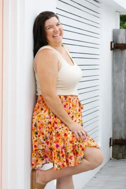 Proud Poppy Clothing Nicole Skirt in Sunshine Floral SunshineFloral Outlet