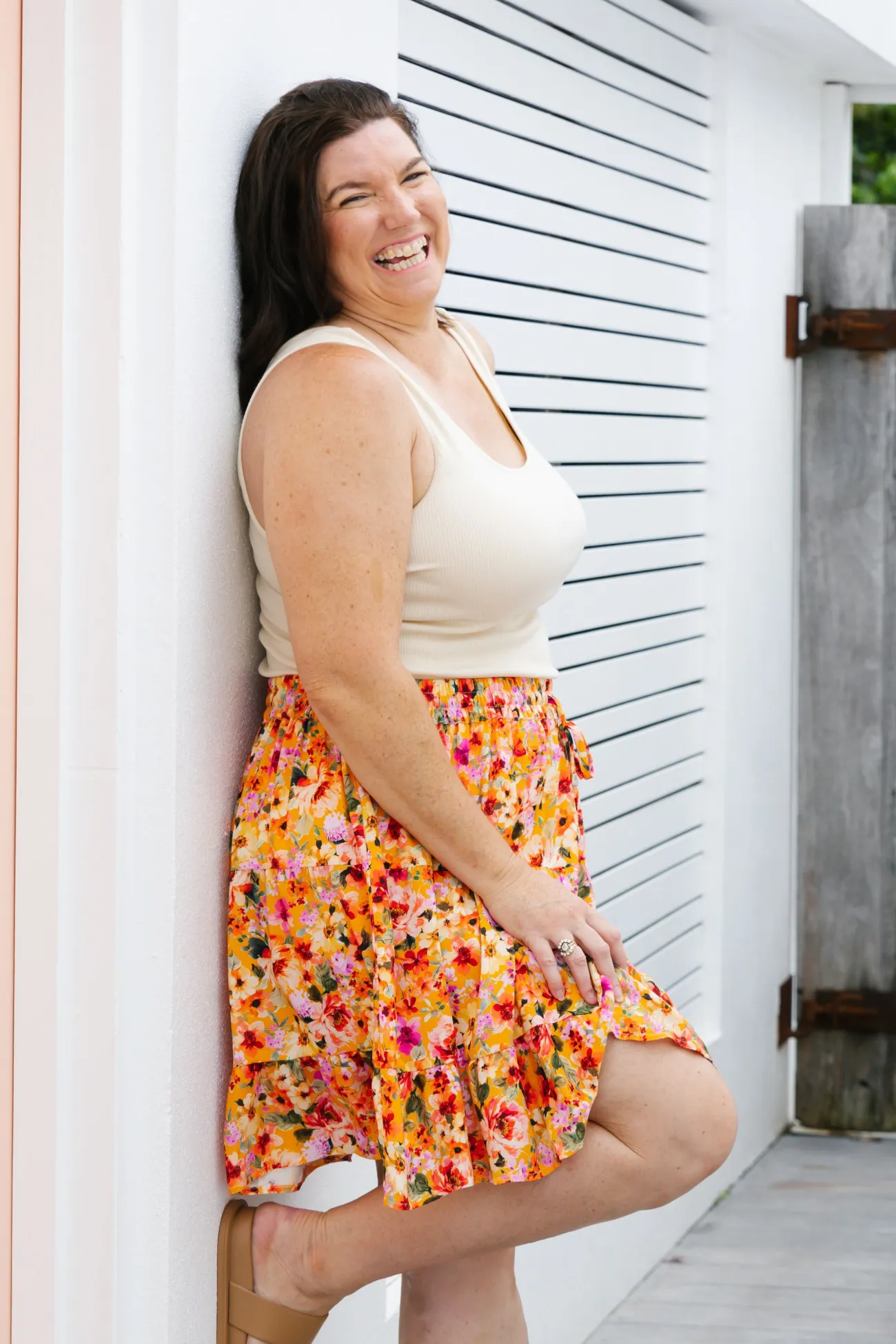 Proud Poppy Clothing Nicole Skirt in Sunshine Floral SunshineFloral Outlet
