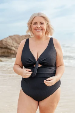 Proud Poppy Clothing Noosa Tie One Piece in Black Fashion