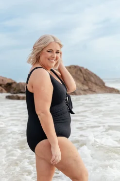 Proud Poppy Clothing Noosa Tie One Piece in Black Fashion