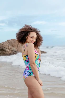 Proud Poppy Clothing Noosa Tie One Piece in Kasey Swim by Kasey Rainbow New