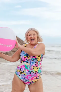 Proud Poppy Clothing Noosa Tie One Piece in Kasey Swim by Kasey Rainbow New