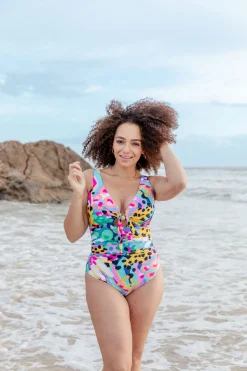 Proud Poppy Clothing Noosa Tie One Piece in Kasey Swim by Kasey Rainbow New