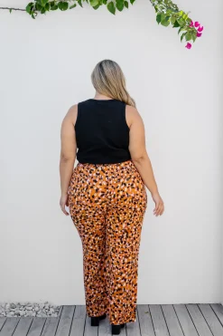 Proud Poppy Clothing Nora Tassel Tie Pants in Brown Fleck BrownFleck Best