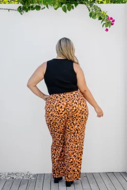 Proud Poppy Clothing Nora Tassel Tie Pants in Brown Fleck BrownFleck Best