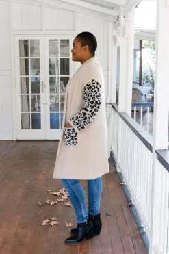 Proud Poppy Clothing Oakland Leopard Cardigan in Beige Outlet
