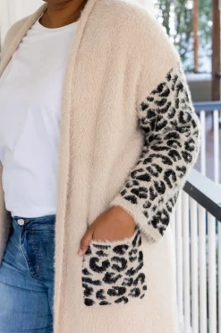Proud Poppy Clothing Oakland Leopard Cardigan in Beige Outlet