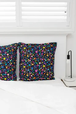 Proud Poppy Clothing One Sleep Bright Black Pebble Euro Pillowcase by Kasey Rainbow Online