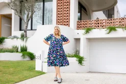 Proud Poppy Clothing Peak Dress in Kasey Leopard by Kasey Rainbow Sale