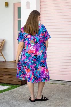 Proud Poppy Clothing Peak Midi Dress in Midnight Safari by Kasey Rainbow Discount