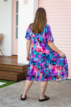 Proud Poppy Clothing Peak Midi Dress in Midnight Safari by Kasey Rainbow Discount