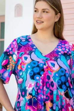 Proud Poppy Clothing Peak Midi Dress in Midnight Safari by Kasey Rainbow Discount