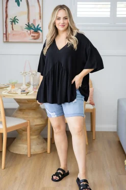 Proud Poppy Clothing Peak Top in Black Clearance