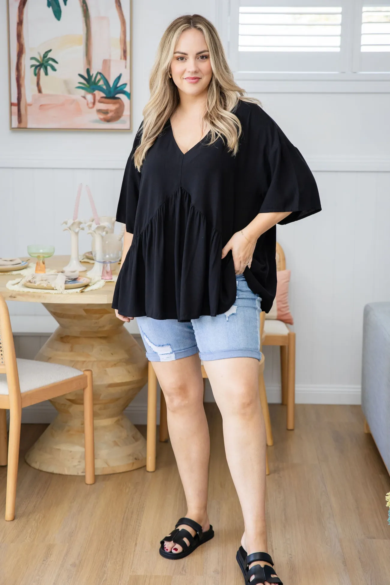 Proud Poppy Clothing Peak Top in Black Clearance