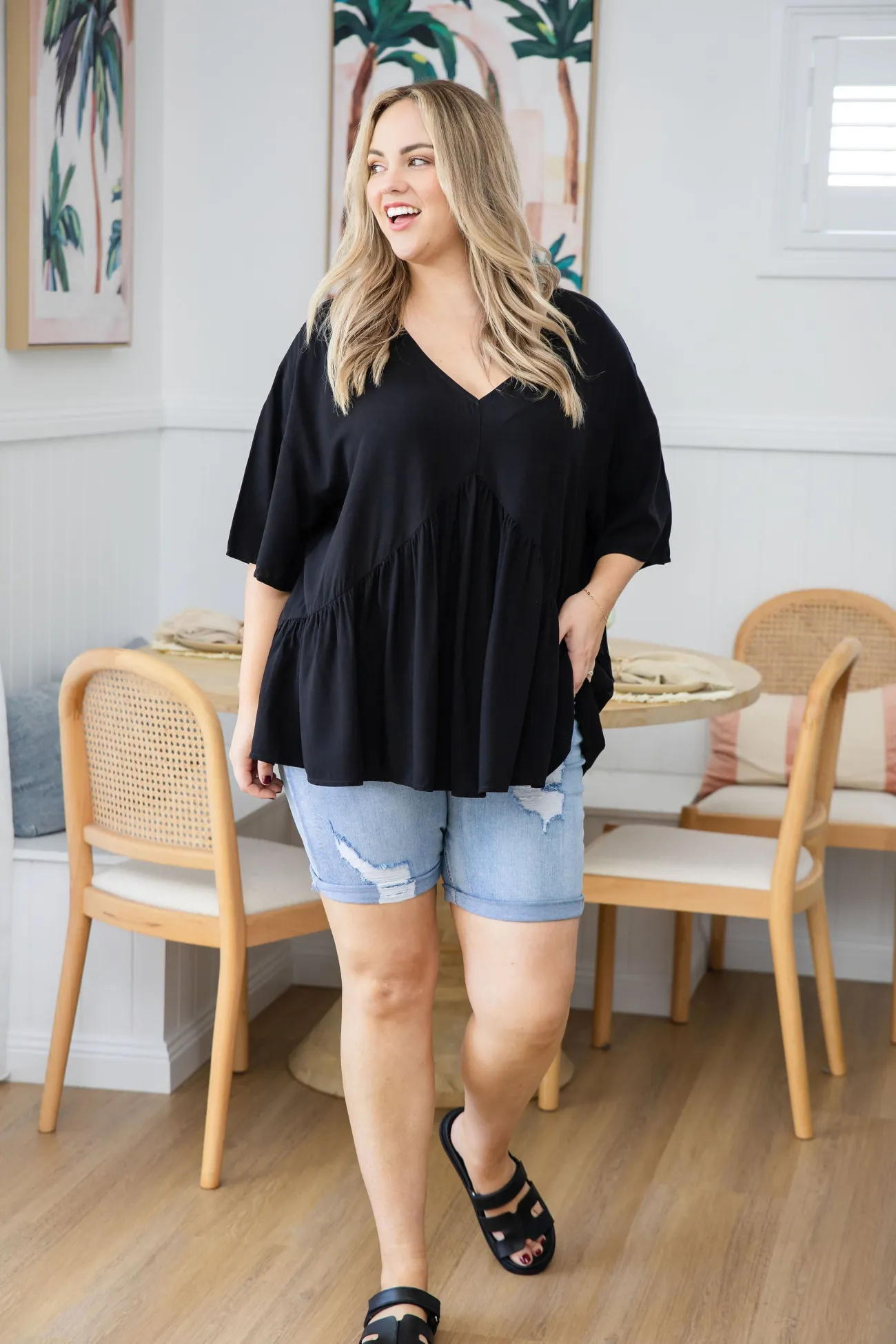 Proud Poppy Clothing Peak Top in Black Clearance