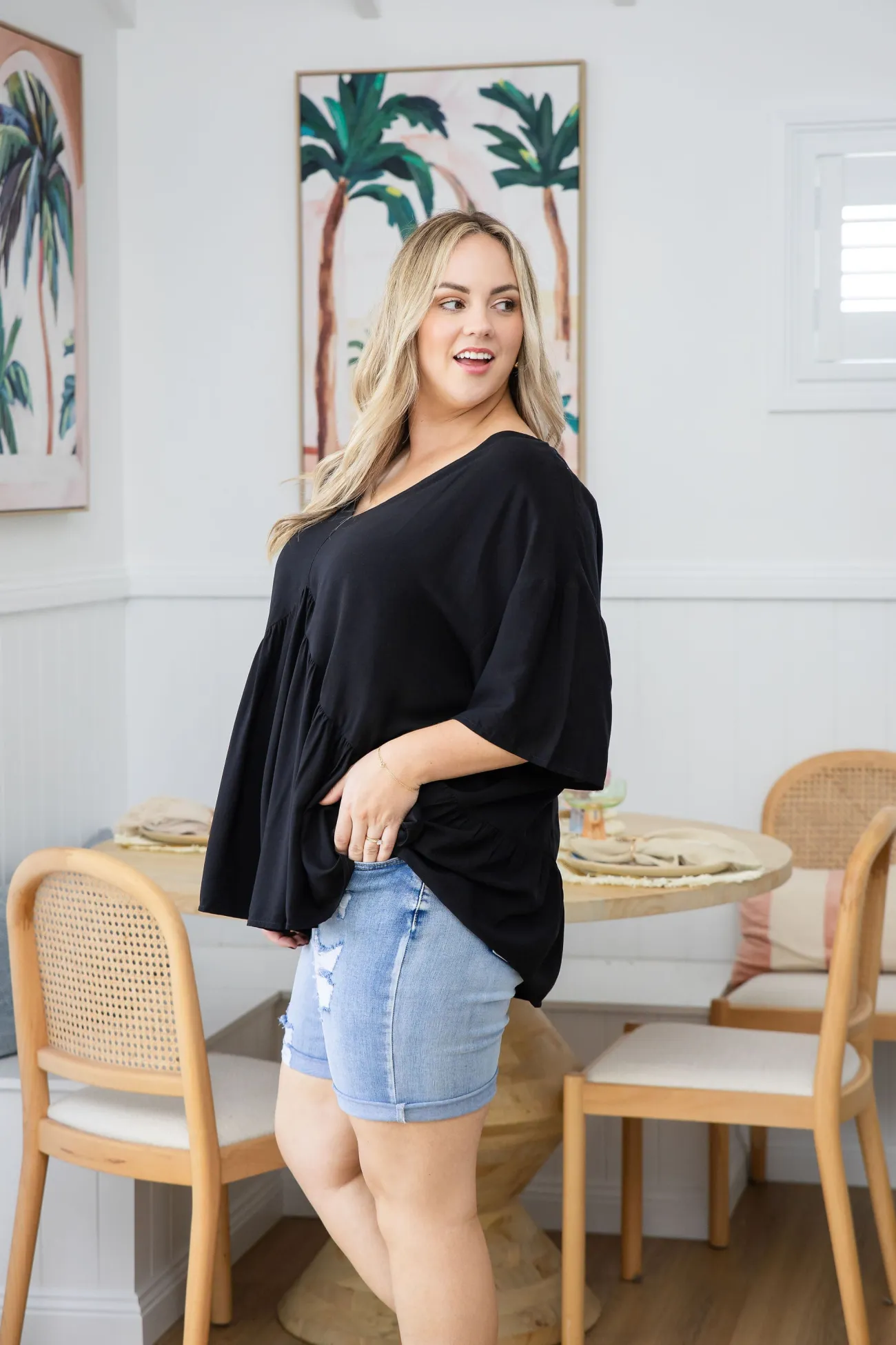 Proud Poppy Clothing Peak Top in Black Clearance