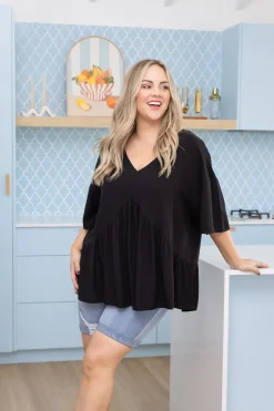 Proud Poppy Clothing Peak Top in Black Clearance