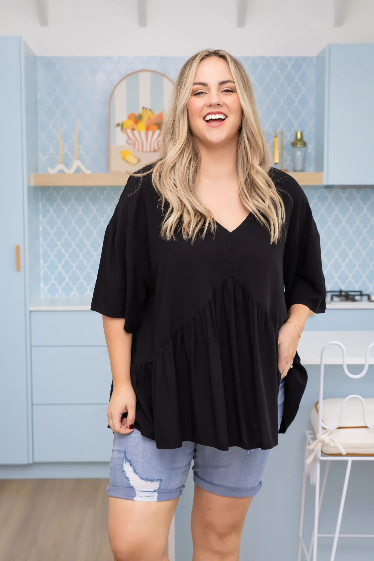 Proud Poppy Clothing Peak Top in Black Clearance