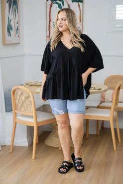 Proud Poppy Clothing Peak Top in Black Clearance