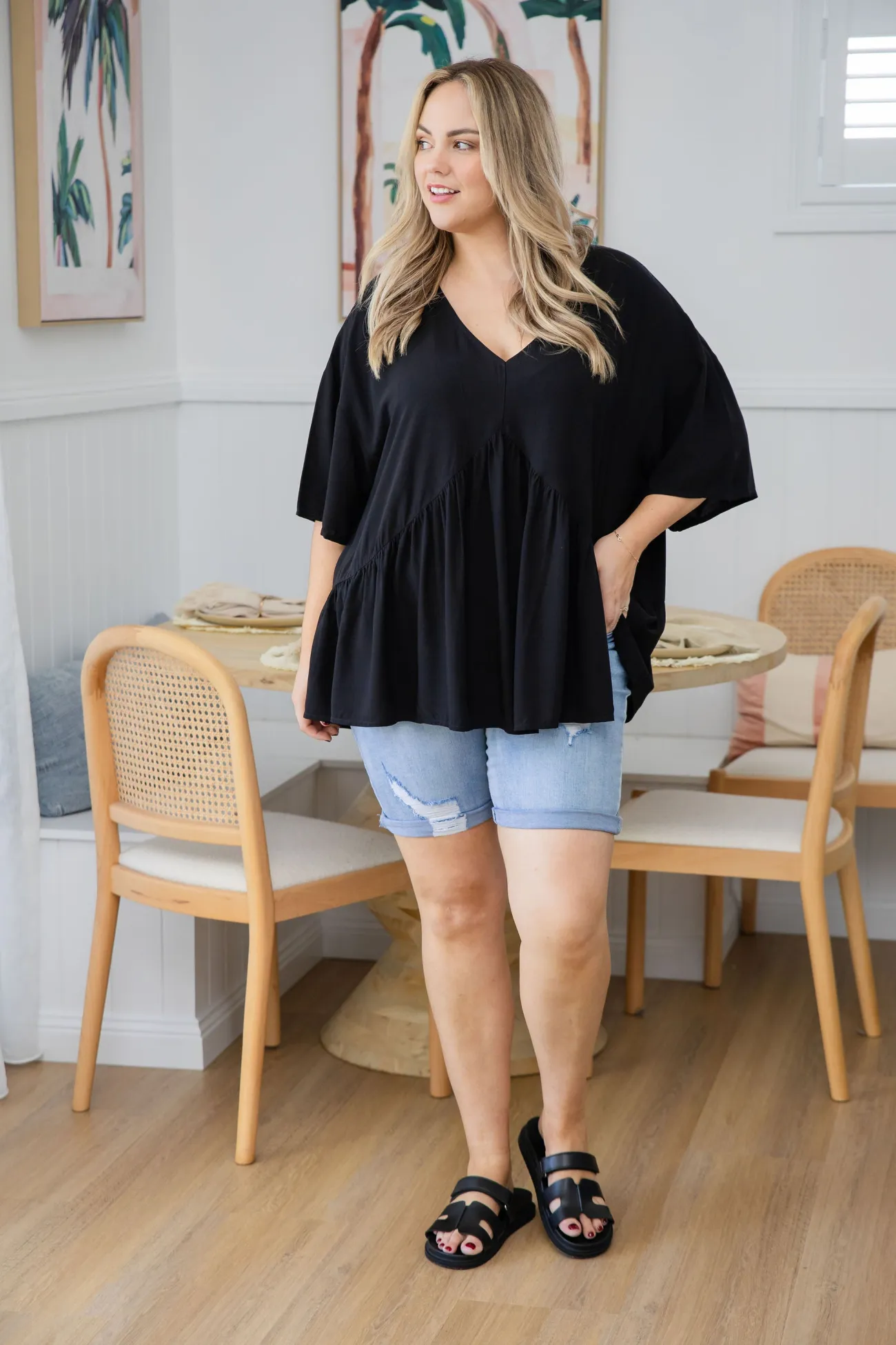 Proud Poppy Clothing Peak Top in Black Clearance