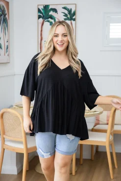 Proud Poppy Clothing Peak Top in Black Clearance
