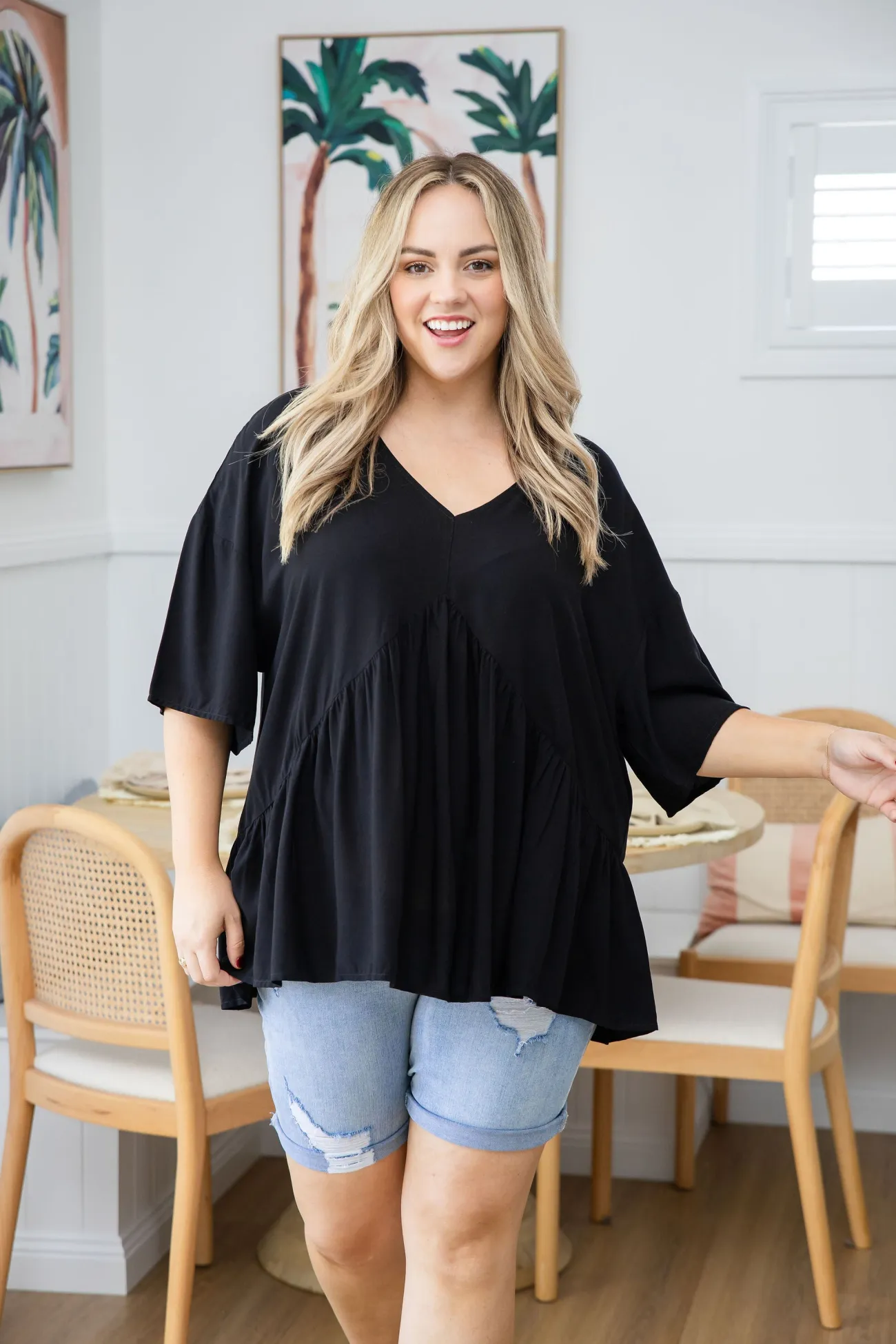 Proud Poppy Clothing Peak Top in Black Clearance