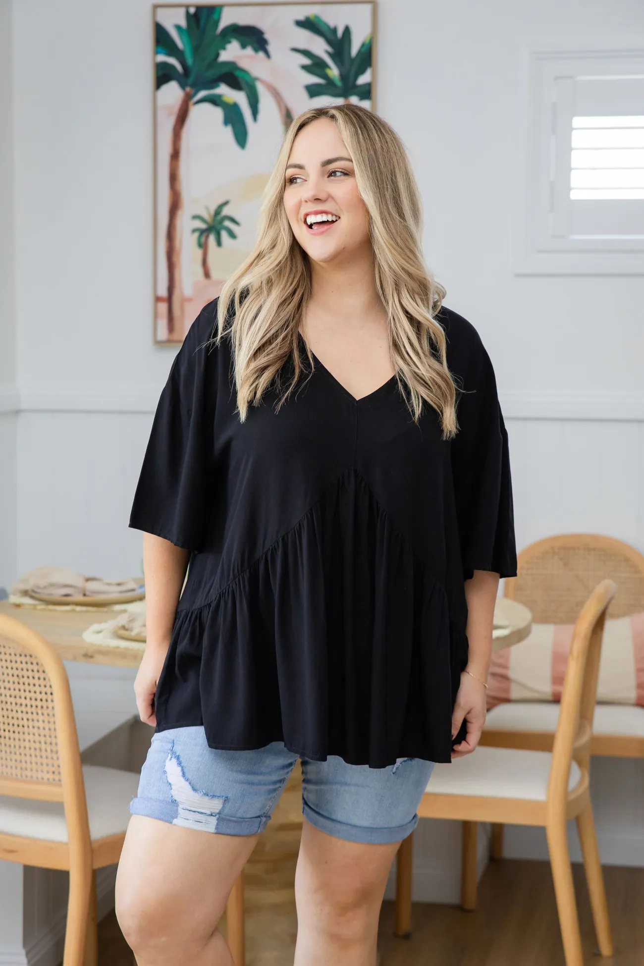 Proud Poppy Clothing Peak Top in Black Clearance