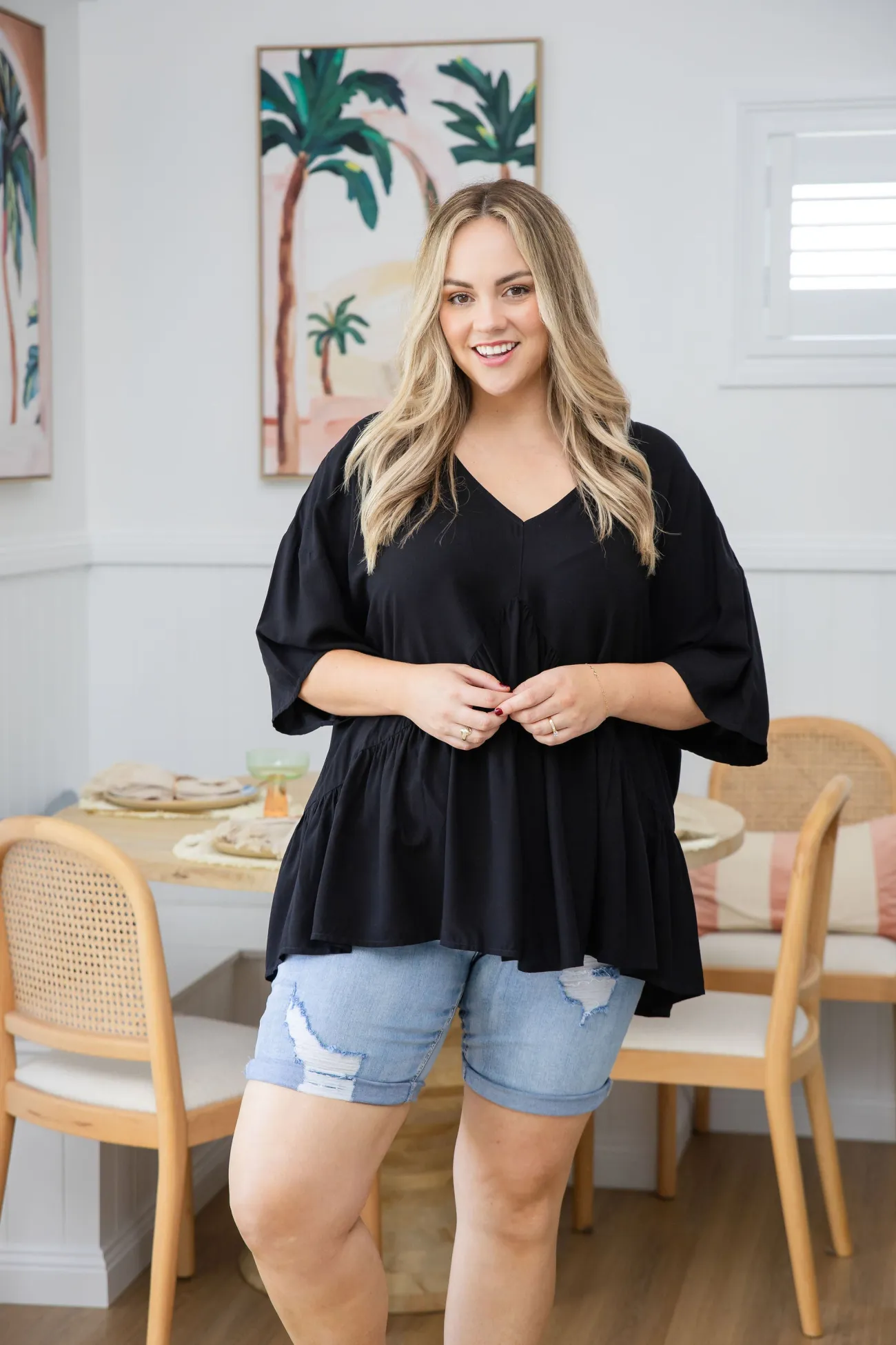 Proud Poppy Clothing Peak Top in Black Clearance