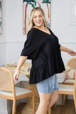 Proud Poppy Clothing Peak Top in Black Clearance