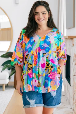 Proud Poppy Clothing Peak Top in Floral Fancy by Kasey Rainbow Clearance