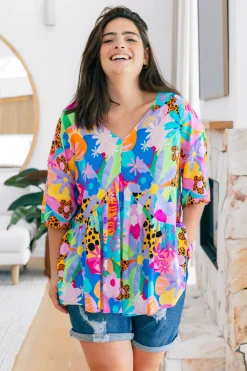 Proud Poppy Clothing Peak Top in Floral Fancy by Kasey Rainbow Clearance