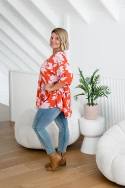 Proud Poppy Clothing Peak Top in Flores Clearance