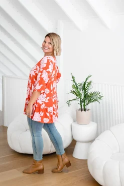 Proud Poppy Clothing Peak Top in Flores Clearance