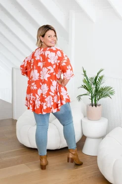Proud Poppy Clothing Peak Top in Flores Clearance