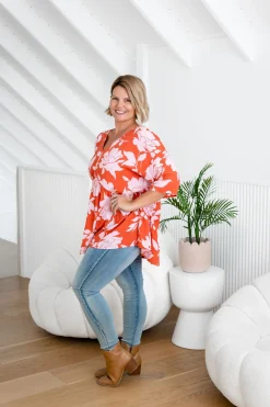 Proud Poppy Clothing Peak Top in Flores Clearance