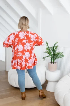 Proud Poppy Clothing Peak Top in Flores Clearance